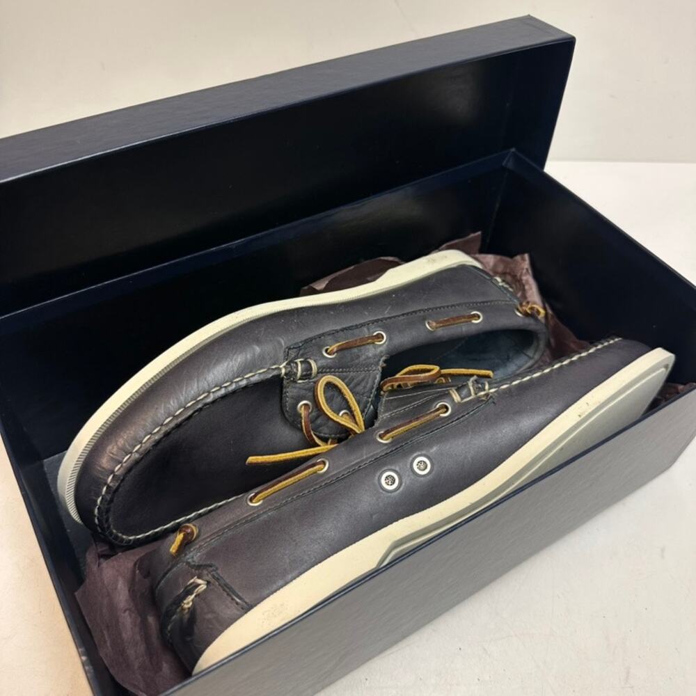NIB Rancourt & Co. x Polo Ralph Lauren Telford Boat Shoe Blue NOS Maine USA 11 D